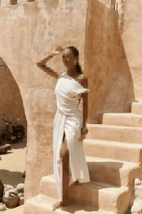 لباس لینن سفید بلند زیمبابوه